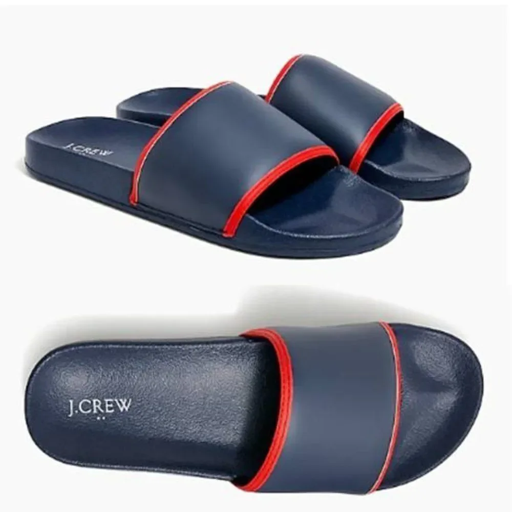 J CREW Men's Navy Pool Slides